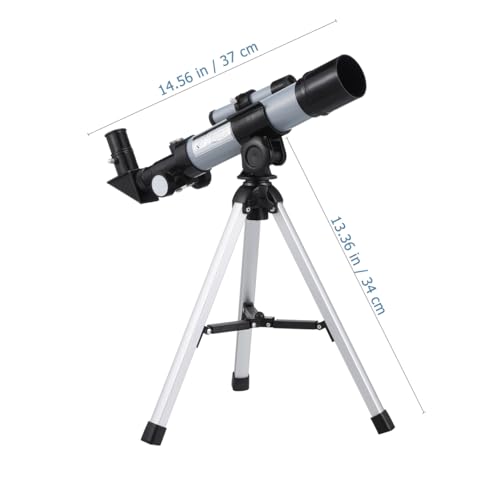 Image of ULTECHNOVO Telescope for Kids Beginners Adults, Aperture Refractor Telescopes for Astronomy Beginners, Portable Travel Telescope with Tripod, Astronomy Gifts for Kids Silver