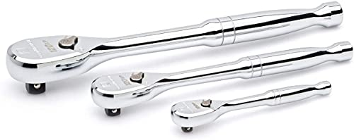 GEARWRENCH 3 Piece 120XP Teardrop Ratchet Set | 1/4 Inch, 3/8 Inch & 1/2 Inch Drive| 81206P