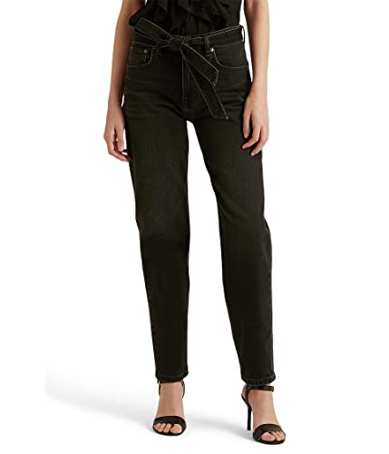 Lauren Ralph Lauren Jeans mit Gürtel, hohe Taille, rund, schmal zulaufend,...