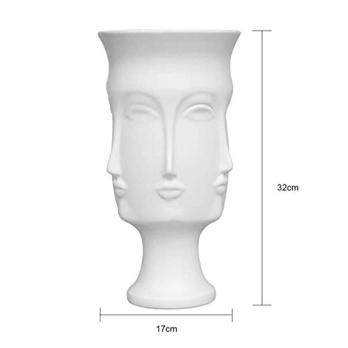 YONGYONGCHONG Tulpenvaas Keramisch Multifacet Bloempot Huisdecoratie Ornamenten Nep Bloem 17X32cm Potje - Afbeelding 3