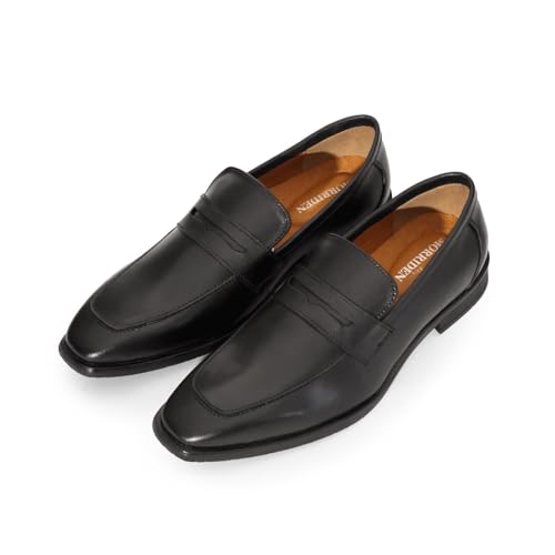 Image of Classic Genuine Leather Formal Penny Loafers for Men | Premium Formal Slip-On Shoes | Cushioned Comfort | Lightweight TPR Sole | Office & Business Wear