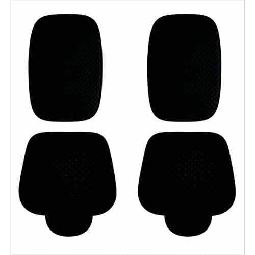 Image of AURAFRESH Car Seat Protector Cushions Cover, Airbag friendaly. (Black, 4PC Driver & CO-PASSANGER SEAT)