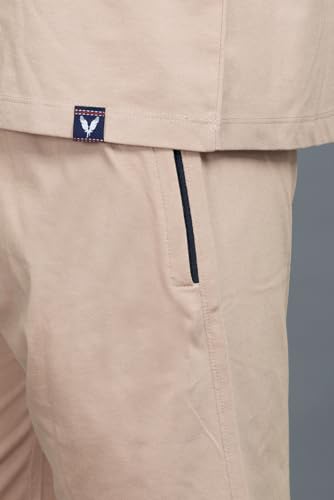 Image of GODFREY Cotton Half Trackpant with Zipper Pocket Shorts for Men | Outdoor Light Weight Sports