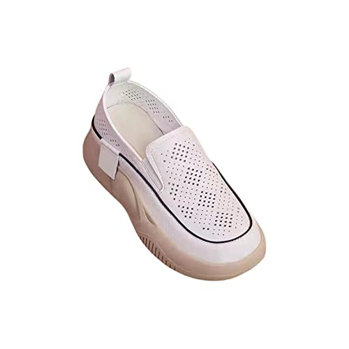 Baskets compensées femmes blanches chaussures de sport respirantes entraînement pointure 38