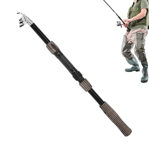 Bass - Caña de pescar ligera, telescópica portátil, ligera, para principiantes adultos, agua, agua salada, agua dulce, costera, surf, trucha, bagre