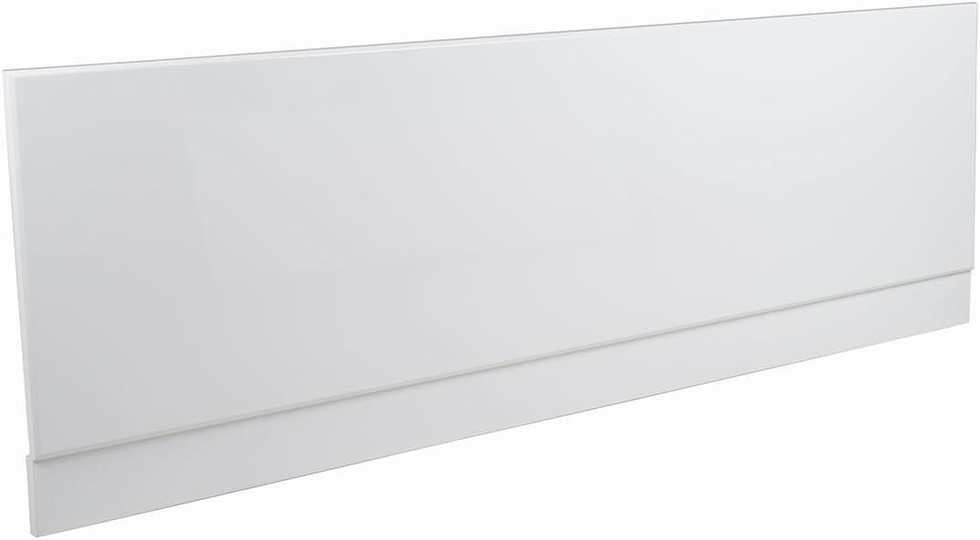 Aquariss Gloss White 1800Mm Wood Shower Bath Front Panel Adjustable For Bathroom Soaking Tub