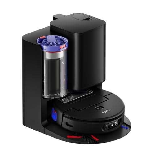 Dyson Spot+Scrub™ AI Robot aspirapolvere e lavapavimenti, 18.000 Pa, 200 min autonomia, auto‑svuotamento, base 3 L, rullo autopulente e filtrazione igienica 0,1 micron (Nero/Blu)