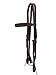 HR Saddlery Hot Oil Equine Western Headstall with Browband and Swirl Tooling