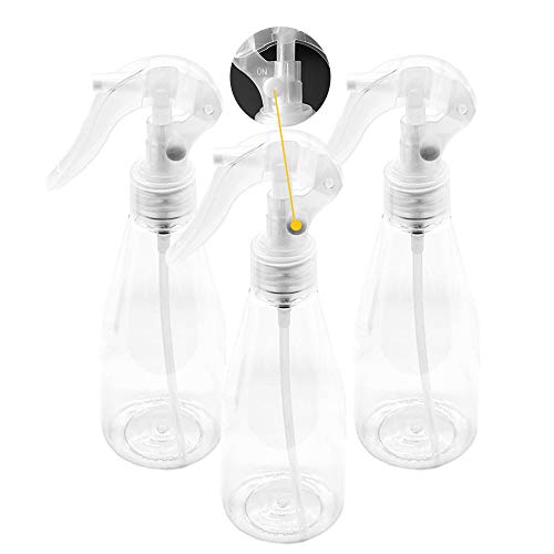 3pcs 7oz Empty Spray Bottles for Cleaning Solutions and Hair Plastic Leak Proof Refillable Travel Atomizer