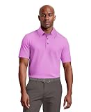 PGA Tour Men's Solid Cooling Texture Golf Polo Shirt, Iris Orchid, Small