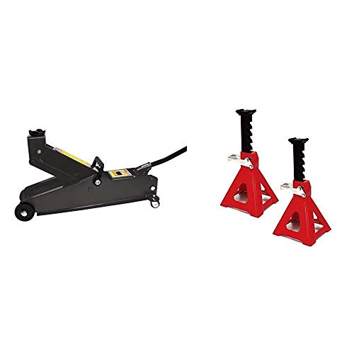 予約 お得セット フロアジャッキ＆ジャッキスタンド 3t デュアルポンプ