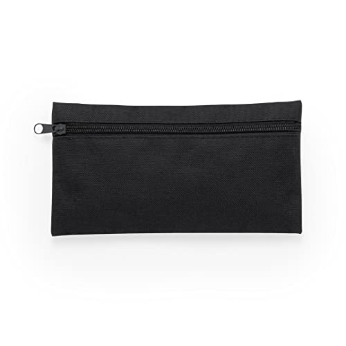 Trousse scolaire à fermeture éclair avant en polyester 600D résistant aux couleurs vives avec fermeture éclair assortie., Noir , Sacs scolaires Cover