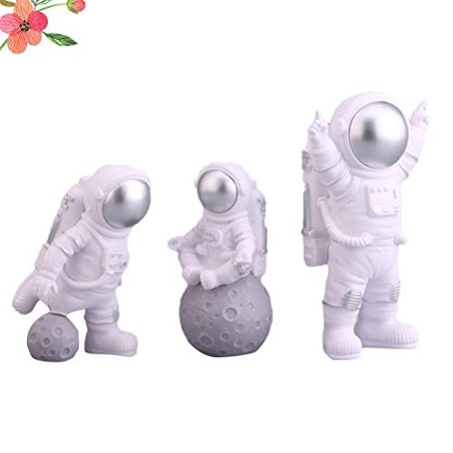 KESYOO 3 Pcs Resina Astronauta Figuras de Brinquedo Estatueta Astronauta Espaço Fingir Jogar Brinque