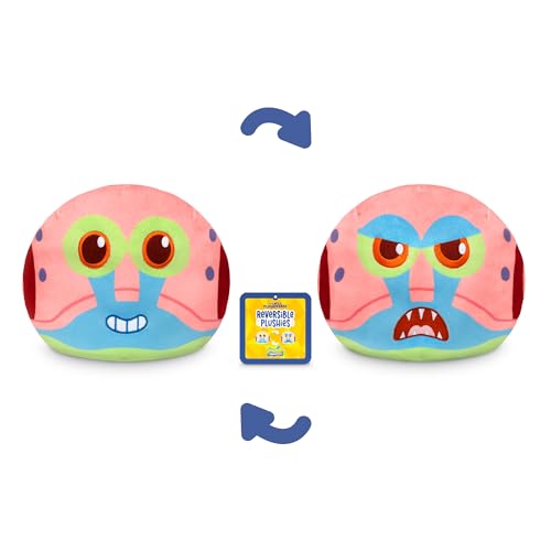 Image of TeeTurtle Reversible Spongebob Squarepants Gary 4-Inch Two-Sided Flip Plush Toy with Embroidered Details - Cute Mini Collectible Plush for Kids, Teens, and Adults