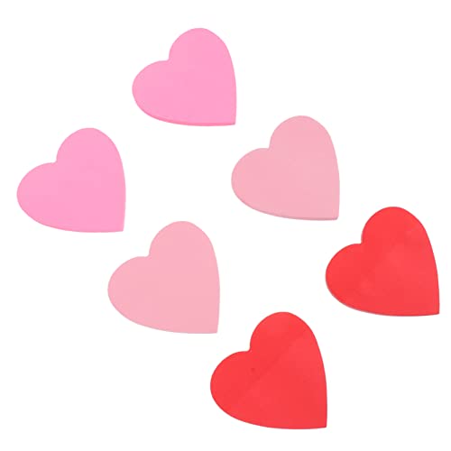 Cemaystic 6個入りハート型付箋 ? 取り外し可能 繰り返し使用可 汚れ残りなし オフィス 学校 家庭用