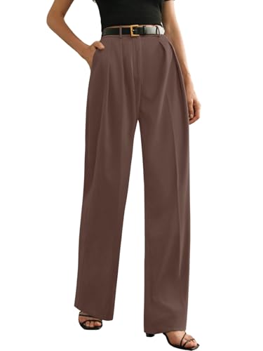 Image of GRECIILOOKS Trousers for Woman | Womens High Rise High Waist Flared Korean Style | Formal Pant for Women Office Wear| Track Pants for Womans Elegant for College & Events (Available in Plus Size)