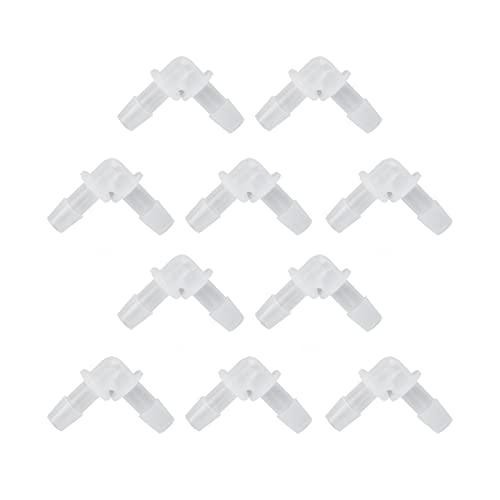 Connettore per Tubo a Gomito, Raccordi per Tubi a Gomito in Plastica, Raccordo per Acqua con Innesto Ad Angolo di 90 Gradi a Forma di L Gomito di Uguale Diametro a Punta,