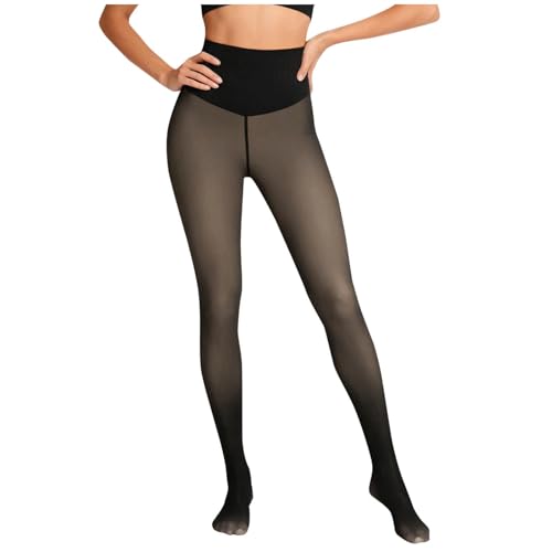Irazia Fleece Lined Leggings Women's Fleece Lined Tights Sheer Look High Waist Thermal Leggings Winter Pantalones De Cintura Alta Para Mujer Dressly Capsule Wardrobe for Women Over 60 - image 1