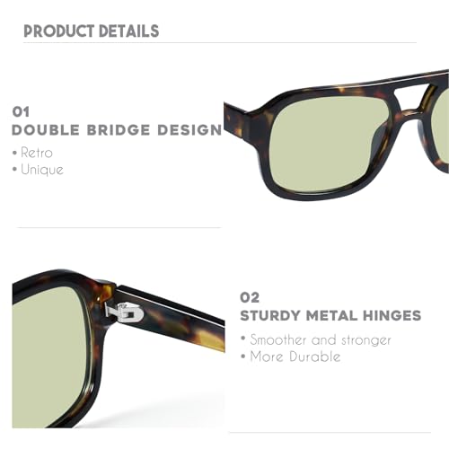 Image of mosanana Small Square Aviator Sunglasses for Women MS52362 | Retro Narrow Frame, UV400 Protection, Designed for Daily Outfits, Travel and Fashion Looks