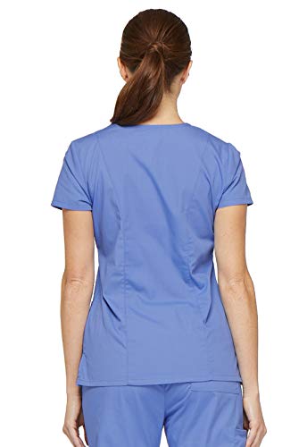 Image of Dickies Women's Jr. Fit V-Neck Scrub Top Multiple Patch Pockets