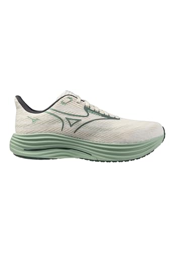 Mizuno Zapatillas de running Wave Rider 29 para hombre, J1GC250309, multicolor, White Bistro Green Creme De Me, 44 EU