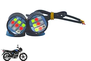 Multi Colour 6 Led Strobe Light for Bike | Warning Emergency Police Light | Motorcycle Strobe Light | Compatible with Hero Splendor Plus Xtec