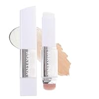 Color Changing Foundation Stick with Brush, 2-in-1 Waterproof Long Lasting, Medium to Full Coverage Dewy Finish Makeup, For Mature Skin & All Skin Tones, Nourishing Travel Size Deep SkinTone