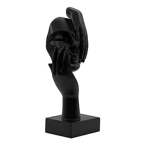 Estatua decorativa abstracta negra para escritorio