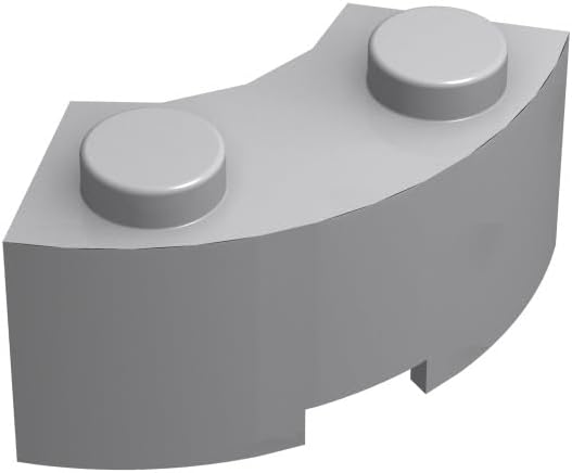 Classic Dark Gray Tile Bulk, Curved Brick Round Corner 2x2 Macaroni with Stud Notch 300 Piece, Compatible with Lego Parts and Brick Pieces: 2x2 Dark Gray (Color: Dark Gray)