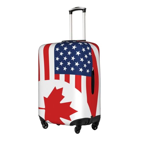 Travel Luggage Cover America Canadian Flag Fashion Washable Baggage Suitcase Protector Fit For Luggage X-Large2