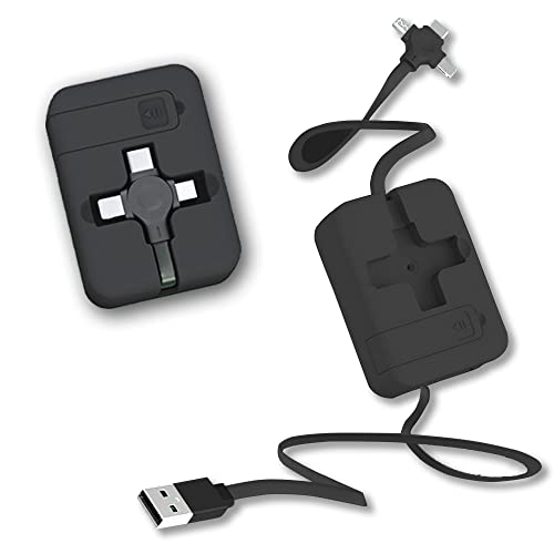 [Piccole dimensioni e peso leggero] Il cavo tre in uno retrattile può essere facilmente inserito in borsette, borse per laptop, tasche, ecc., Il che è molto adatto per il collegamento a fonti di alimentazione mobili o per l'uso in uffici o automobili.