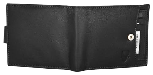WildHorn RFID Protected Leather Wallet for Men,Black New Nappa