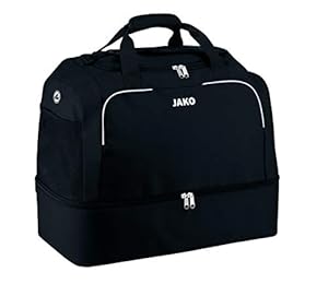JAKO Sporttasche Classico mit Bodenfach, 38 cm, 23 L, Schwarz