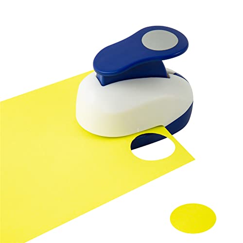 image for QIQQIKIN 2PCS Circle Punch 1inch+ 5/8inch Hole Punch Shapes Paper Punc