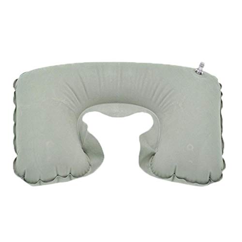 Preisvergleich Produktbild Homie U-förmiges Reisekissen Aufblasbares Nackenauto-Kopfstützen-Luftkissen für Reisebüro-Haar-Kopfstützen-Luftkiss... grau