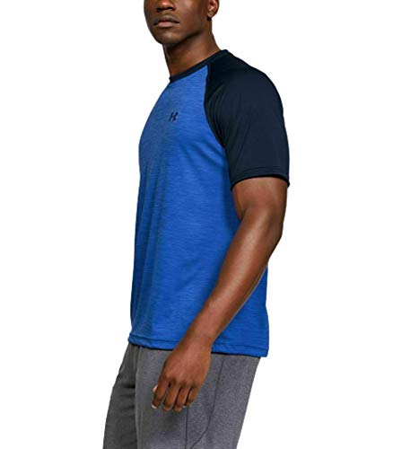 Under Armour Mens HeatGear Velocity 2.0 Colorblock Shirt (Blue/Blue, Small)2