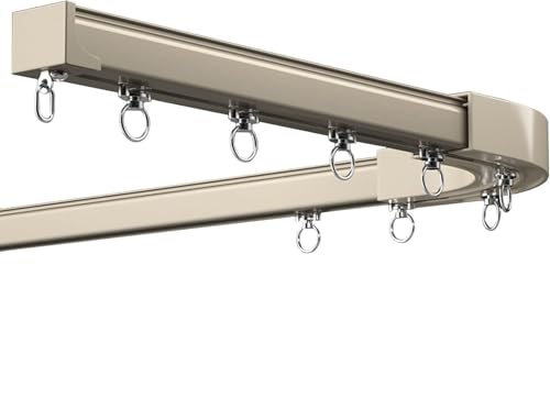 Rail de rideau en aluminium avec coins à 90 degrés, idéal pour chambre à coucher et baie vitrée et rails de plafond élégants pour une installation fluide de draperie