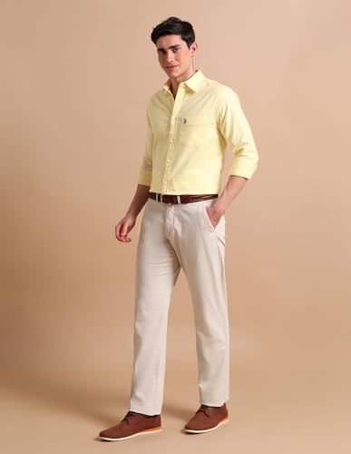 Image of U.S. Polo ASSN. Tailored Fit Formal Shirts for Men - 100% Cotton, Full Sleeve Mens Casual Shirts