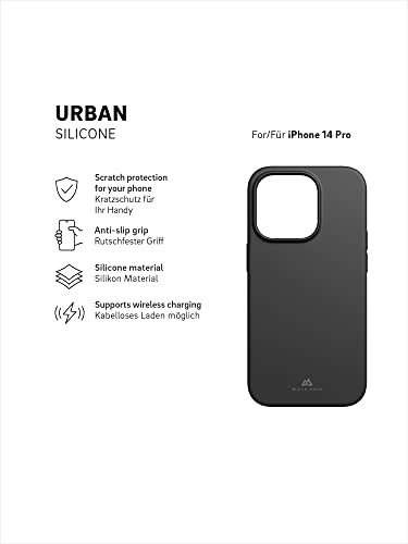 Silikonskal Urban Case för iPhone 14 Pro – Halkfritt och Tunt, Svart