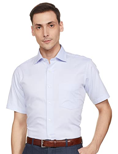 Image of Van Heusen Men's Regular Shirt (VHSHBCUBF73383 Blue 46)