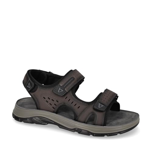 Sandales homme Valleverde 54831 cuir chaussure été grise brune décontractée