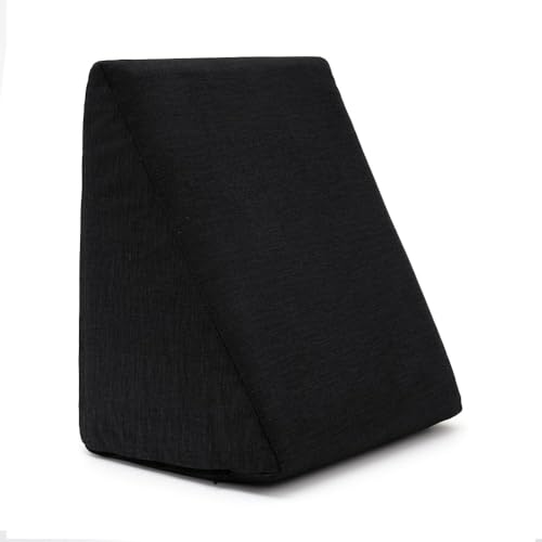 Image of Wakefit Memory Foam Wedge Pillow | Helps Reduce Acid Reflux, Snoring & Back Discomfort | Soft Washable Cover | Multi-Use Support | Black