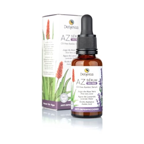 Sérum Facial AZ BIO anti-imperfecciones, concentrado en ácido azelaico y ácido hialurónico oil-free | Efectivo antimanchas, antiacné y tratamiento rosácea | Natural, 100% vegano y ecológico. Dehesia