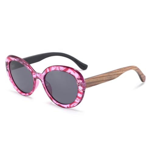 Lunettes de soleil polarisées élégantes : monture ronde femme pour terrasse et plage