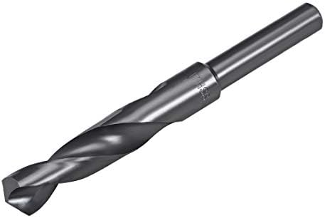 sourcing map Reduced Shank Drill Bit 17mm High Speed Steel HSS 6542 Black Oxide with 1/2 Inch Straight Shank