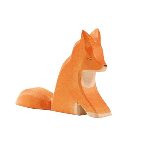 OSTHEIMER 15201 Fuchs groß sitzend aus Holz Höhe 6,5cm Tiere in Wald & Flur