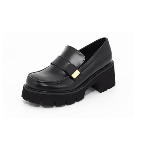 Women's Mary Janes Oxfords Dress Platform high Heels Loafers Shoes for Office Lady