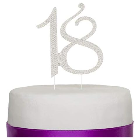 Elegant 18th Birthday Cake Topper Decoration Cover