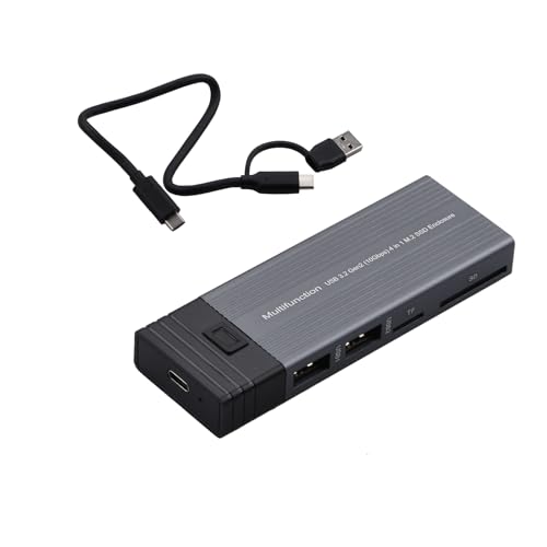 Carcasa Adaptador SSD M.2 NVMe SATA Tipo C con Hub USB miniatura 5