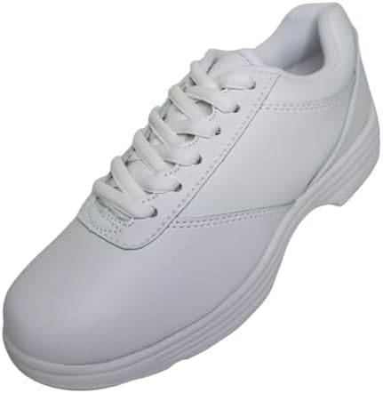 DINKLES Edge Men's Marching Band Shoes, Comfortable, Medium Width, White
